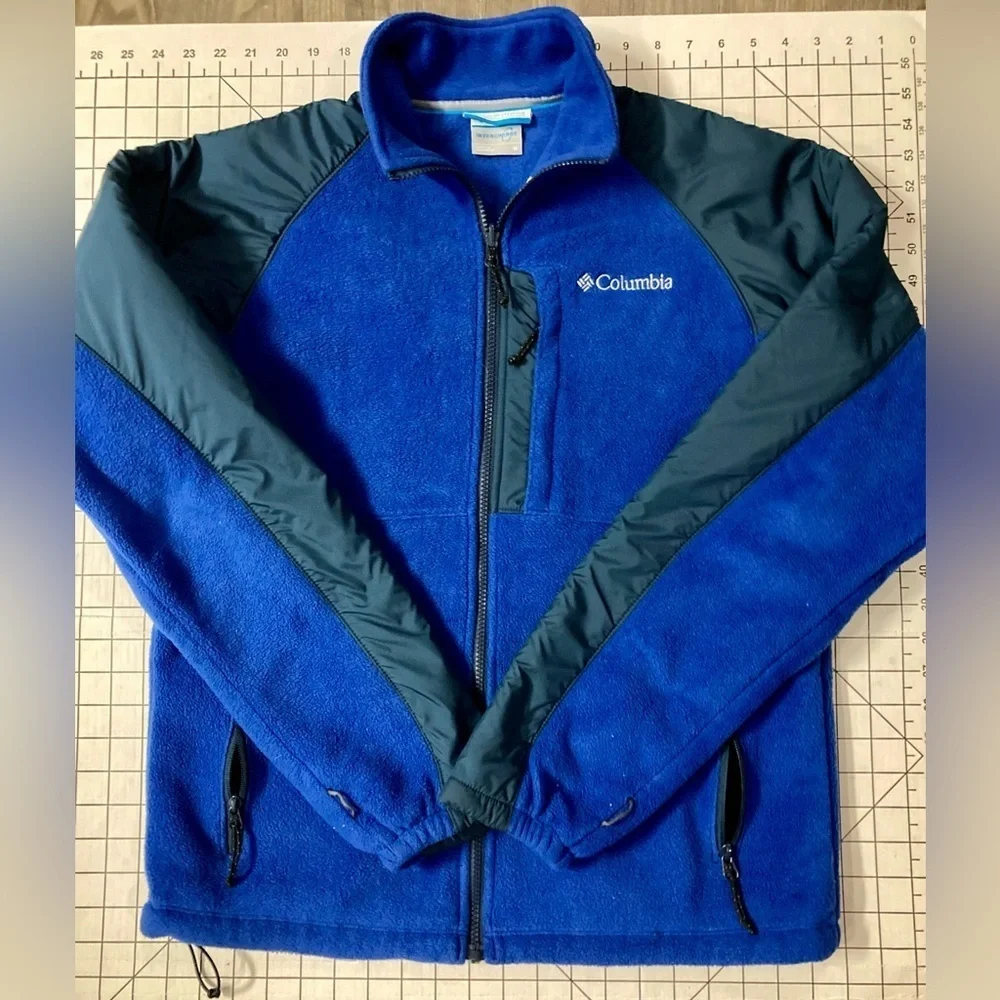 Columbia Interchange Men’s Size Medium Blue/Grey Medium Weight‎ Jacket